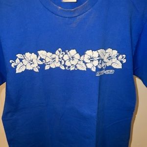 blue flower maui hawaii shirt